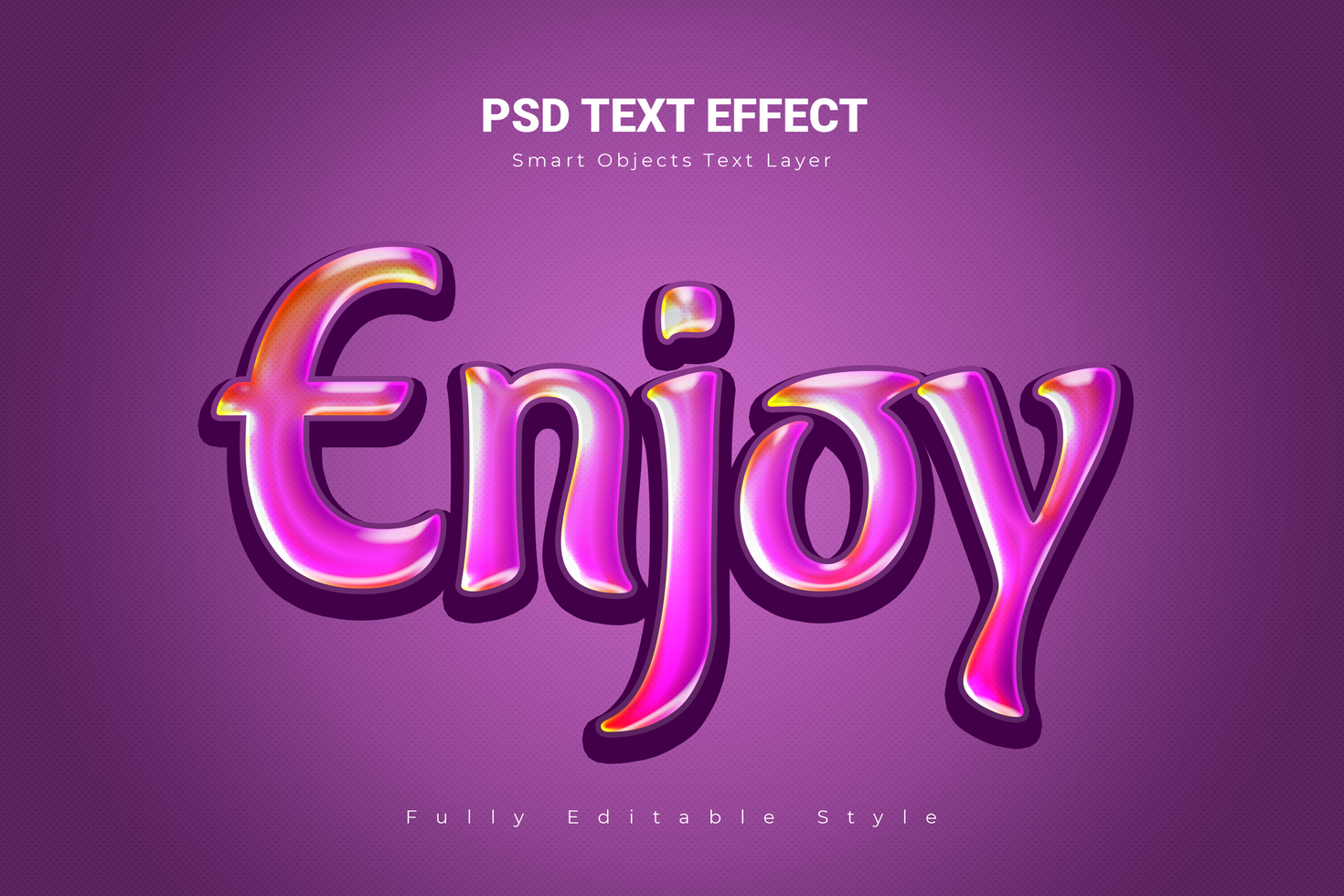 Enjoy Text Style Effect Mockup psd