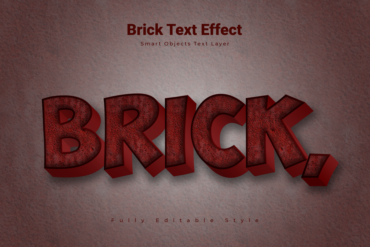 Brick Text Style Effect Mockup psd