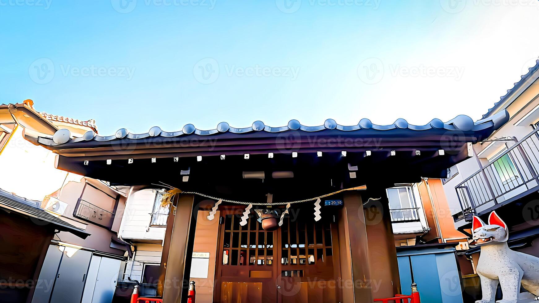 Wooden shrine building Ota Ward Omo Inari Shrine photo
