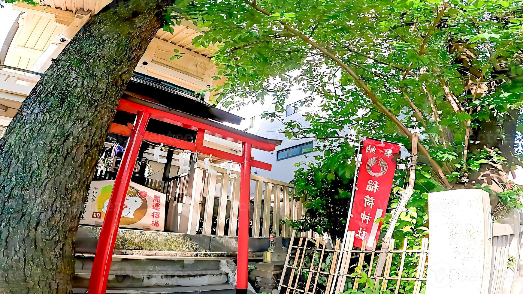 Koto Ward, Sarue Shrine Precincts Kitamukai Inari Shrine.Sarue Shrine, Sarue Shrine, Koto Ward, Tokyo, Japan photo