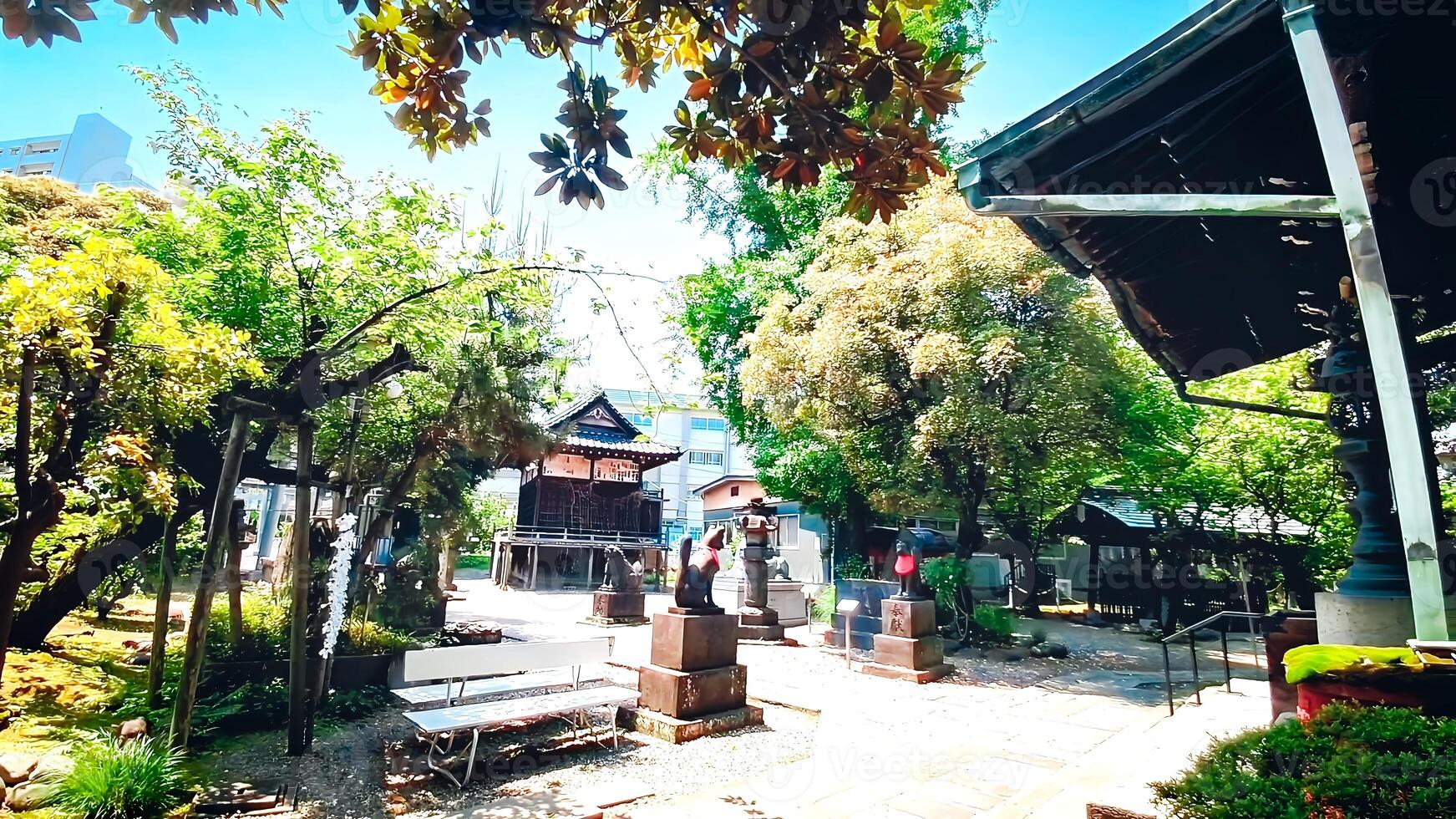 Shrine building and precincts.Mimeguri Shrine is a shrine located in Mukojima, Sumida Ward, Tokyo, Japan. photo