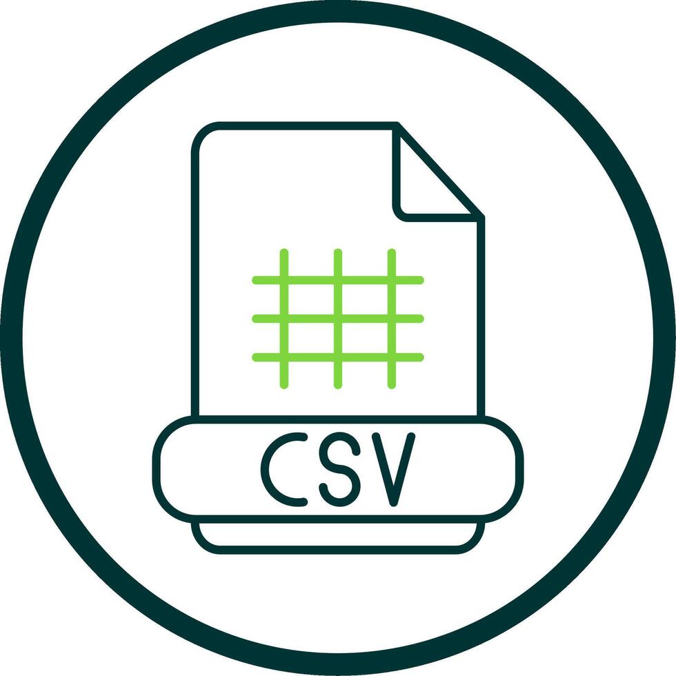 Csv Line Circle Icon vector