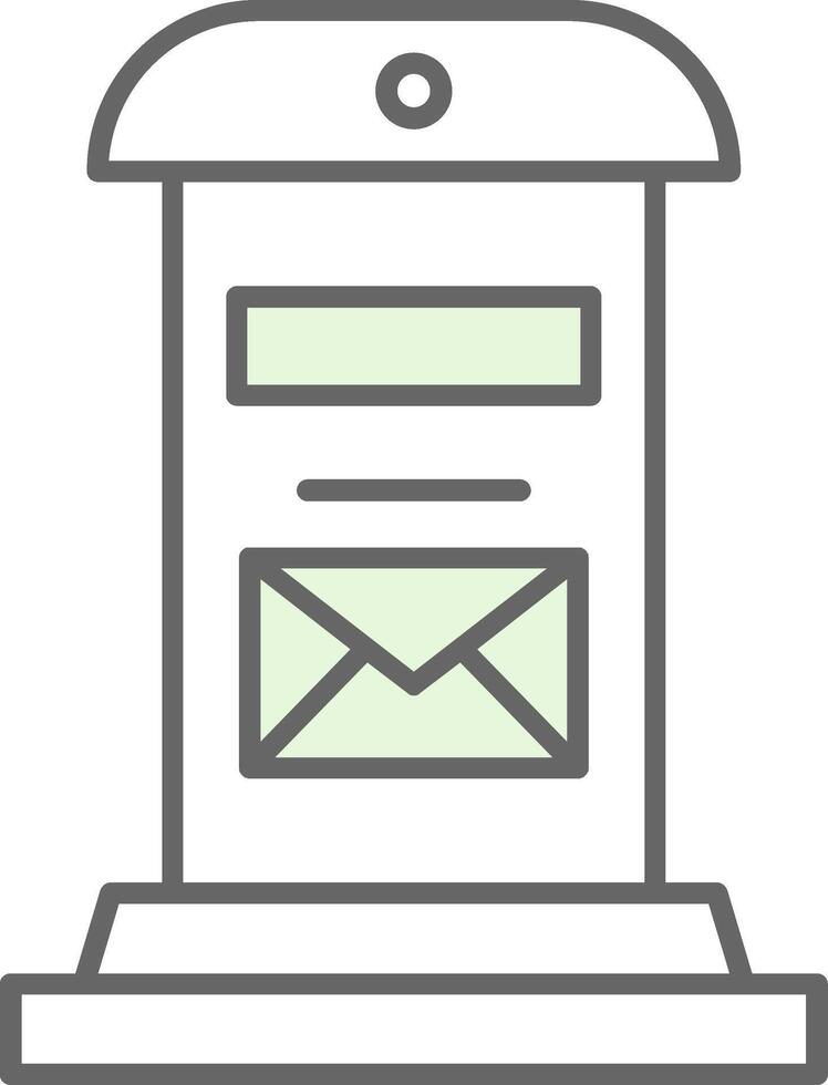 Letter Box Fillay Icon vector