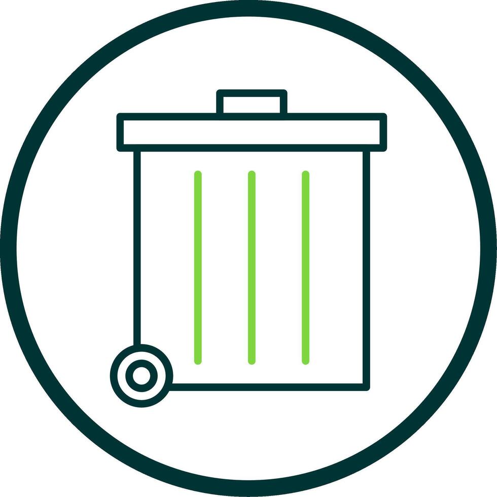 Refuse Line Circle Icon vector