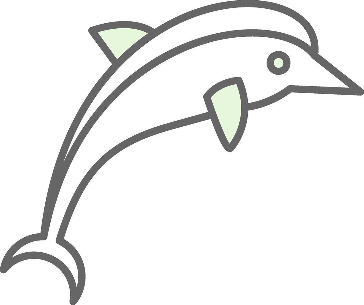 Dolphin Fillay Icon vector