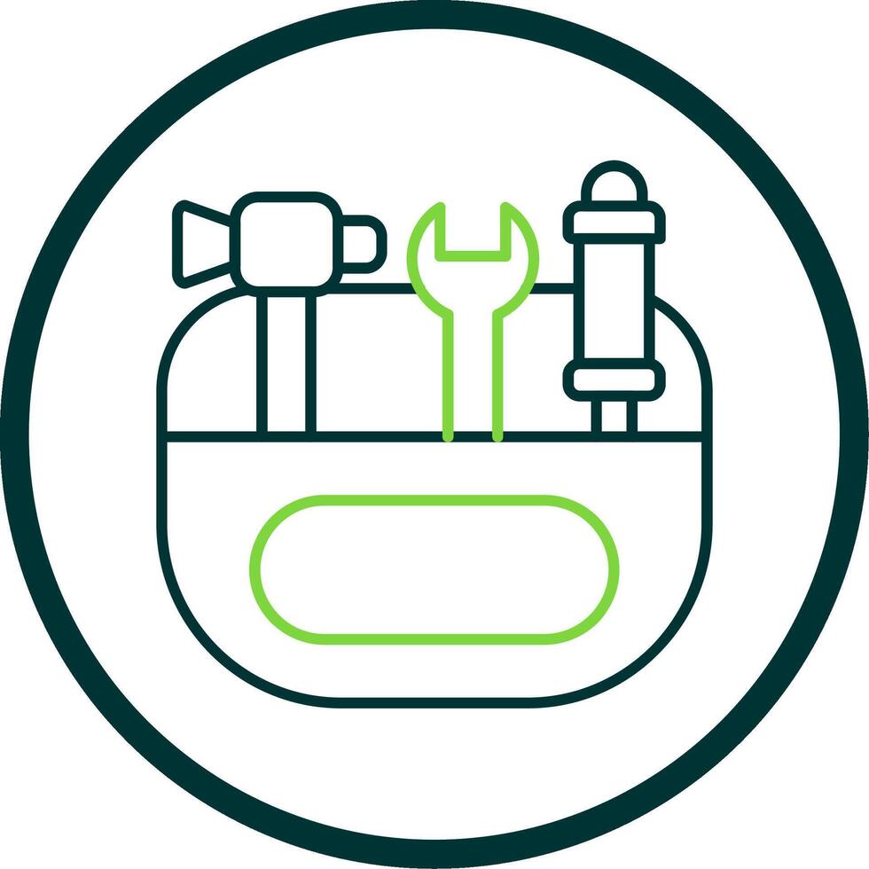 Toolkit Line Circle Icon vector