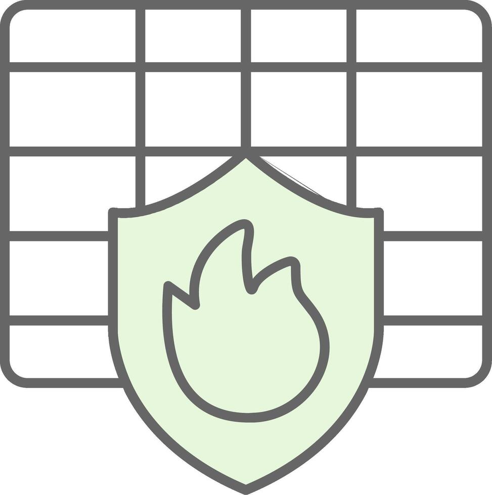 Firewall Fillay Icon vector