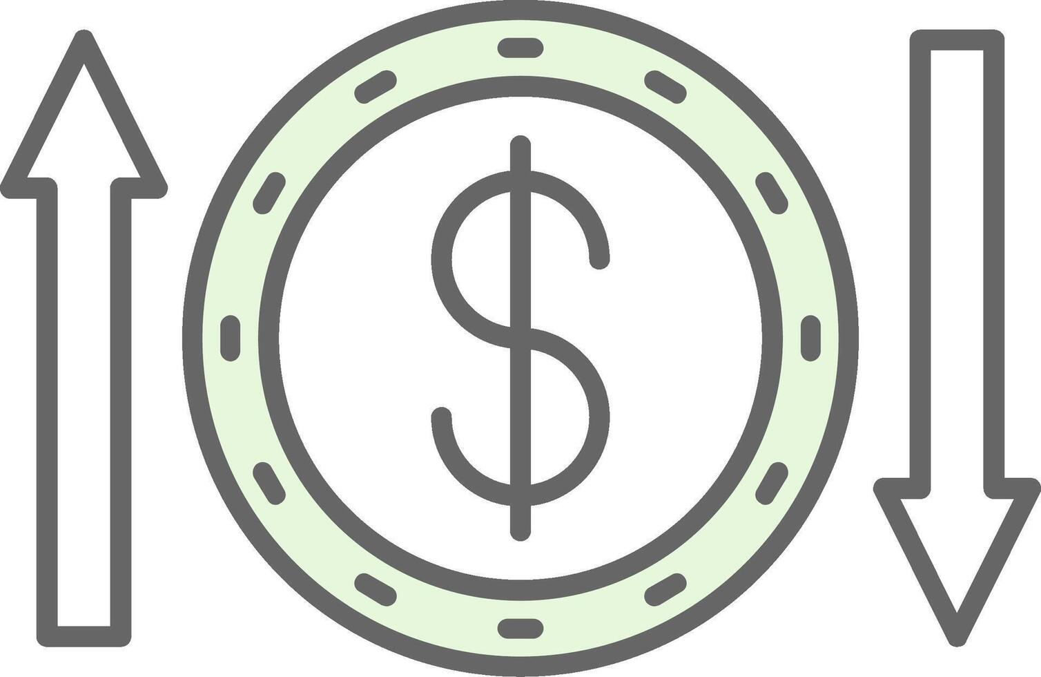 dinero transferir relleno icono vector