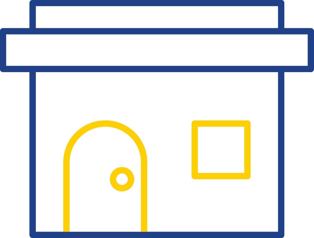 Post Office Line Two Color Icon vector
