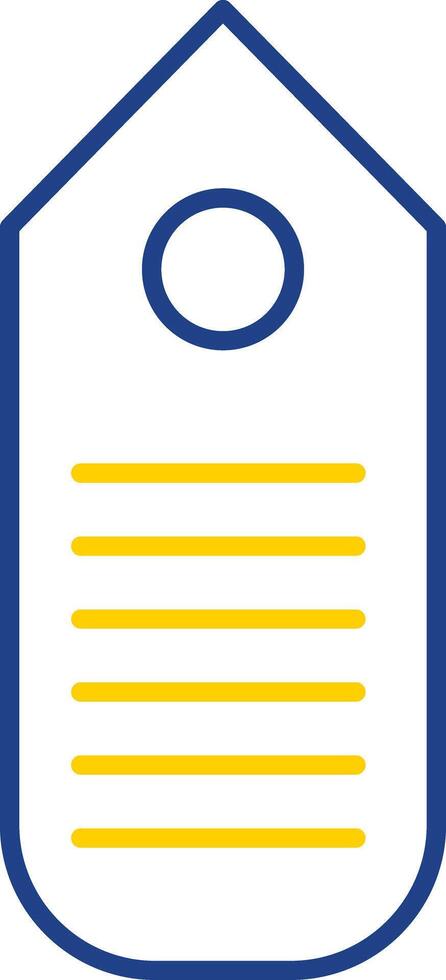 Tag Line Two Color Icon vector