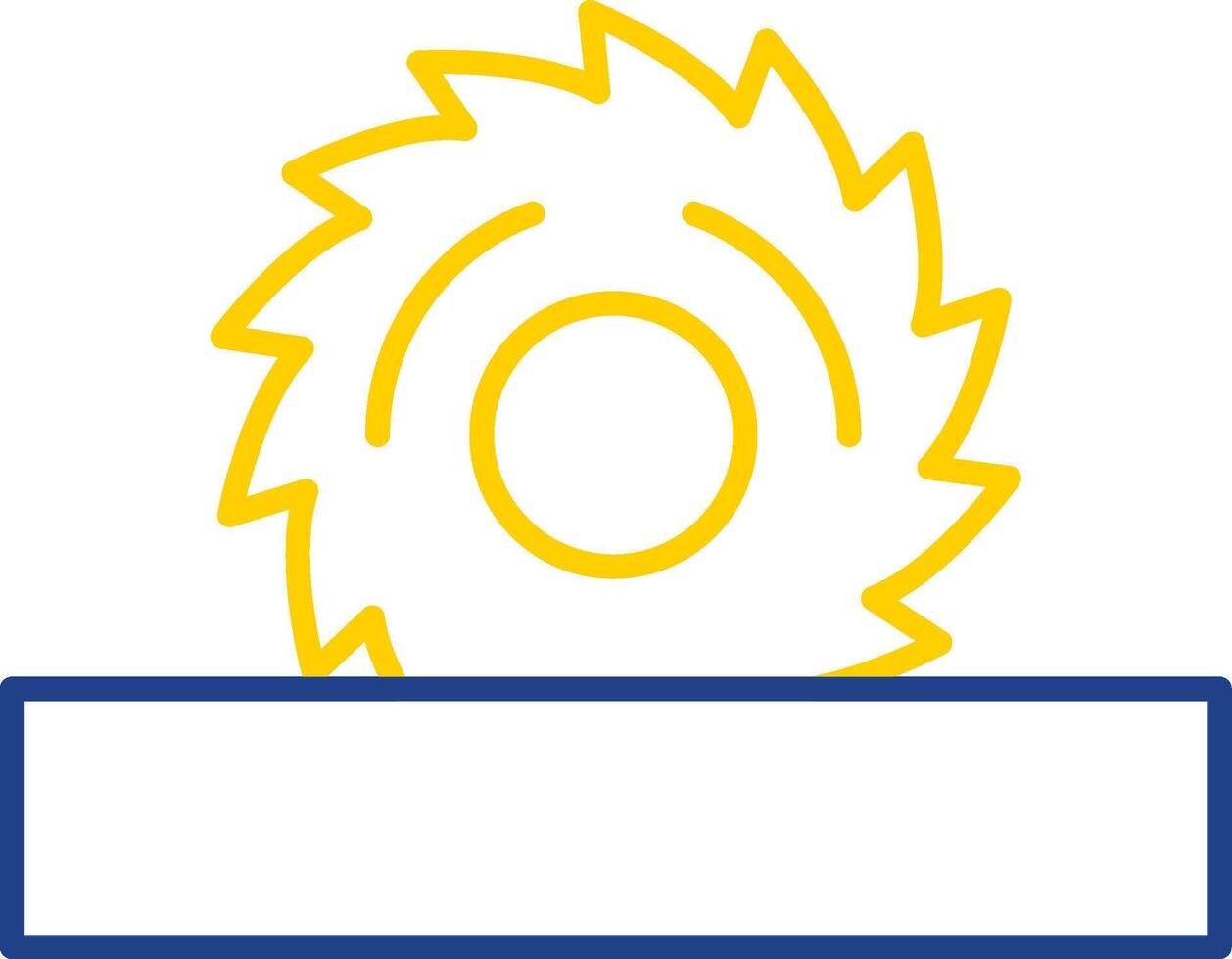 Circular Saw Line Two Color Icon vector