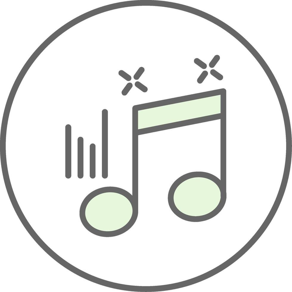 Musical Note Fillay Icon vector