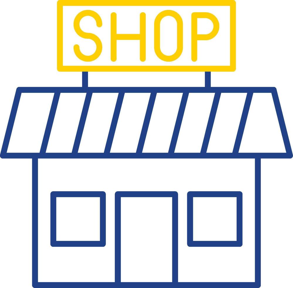 Shop Line Two Color Icon vector