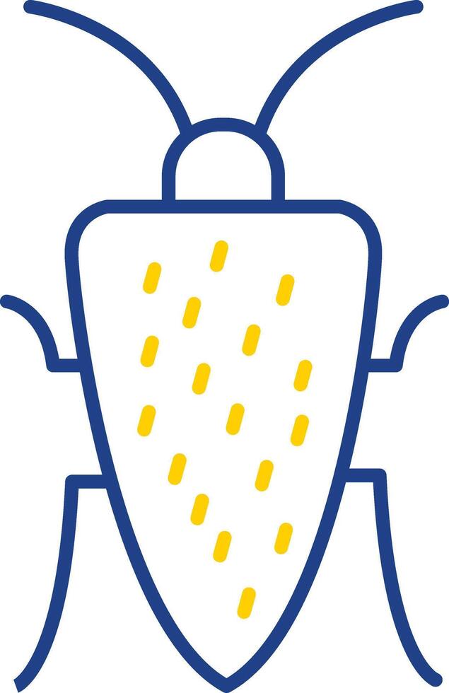 Cockroach Line Two Color Icon vector