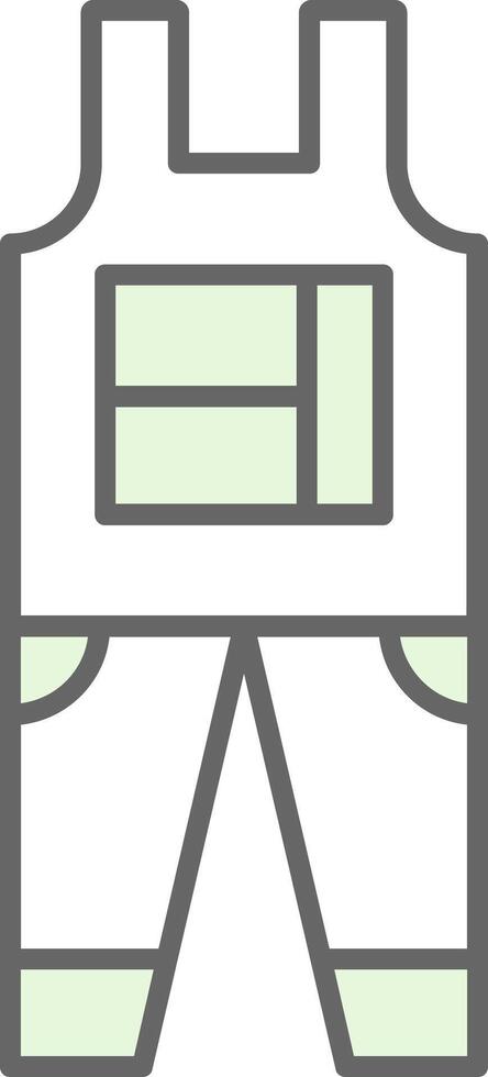 Overalls Fillay Icon vector
