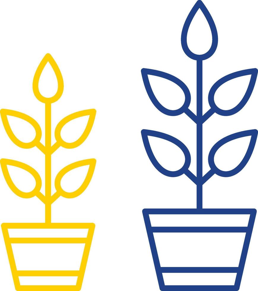 Grow Plant Line Two Color Icon vector
