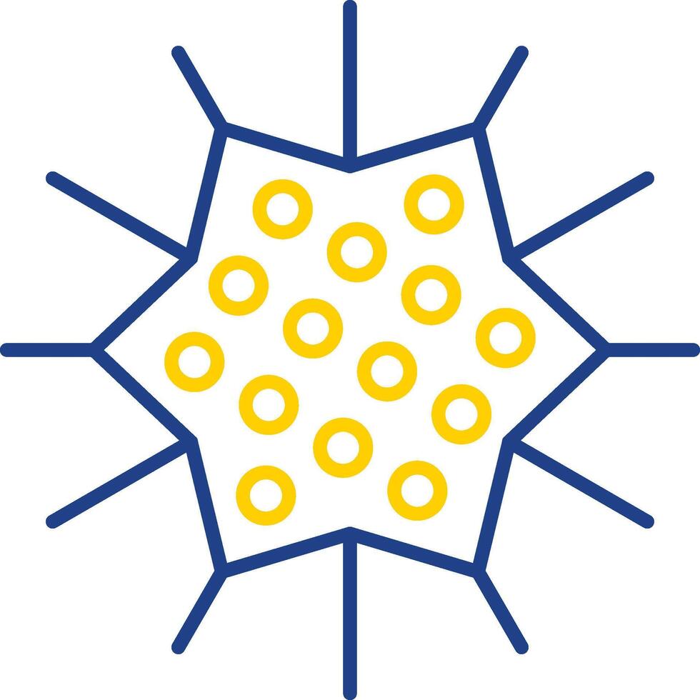 Sea Urchin Line Two Color Icon vector