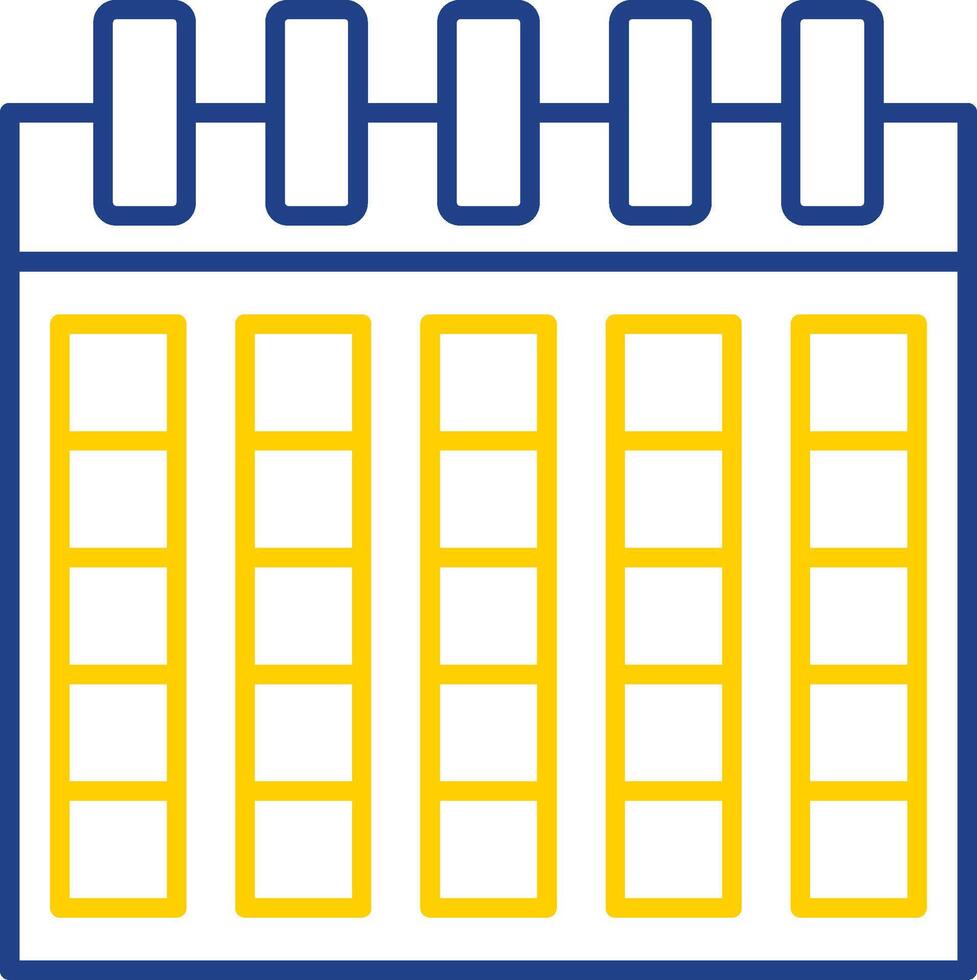 Schedule Line Two Color Icon vector