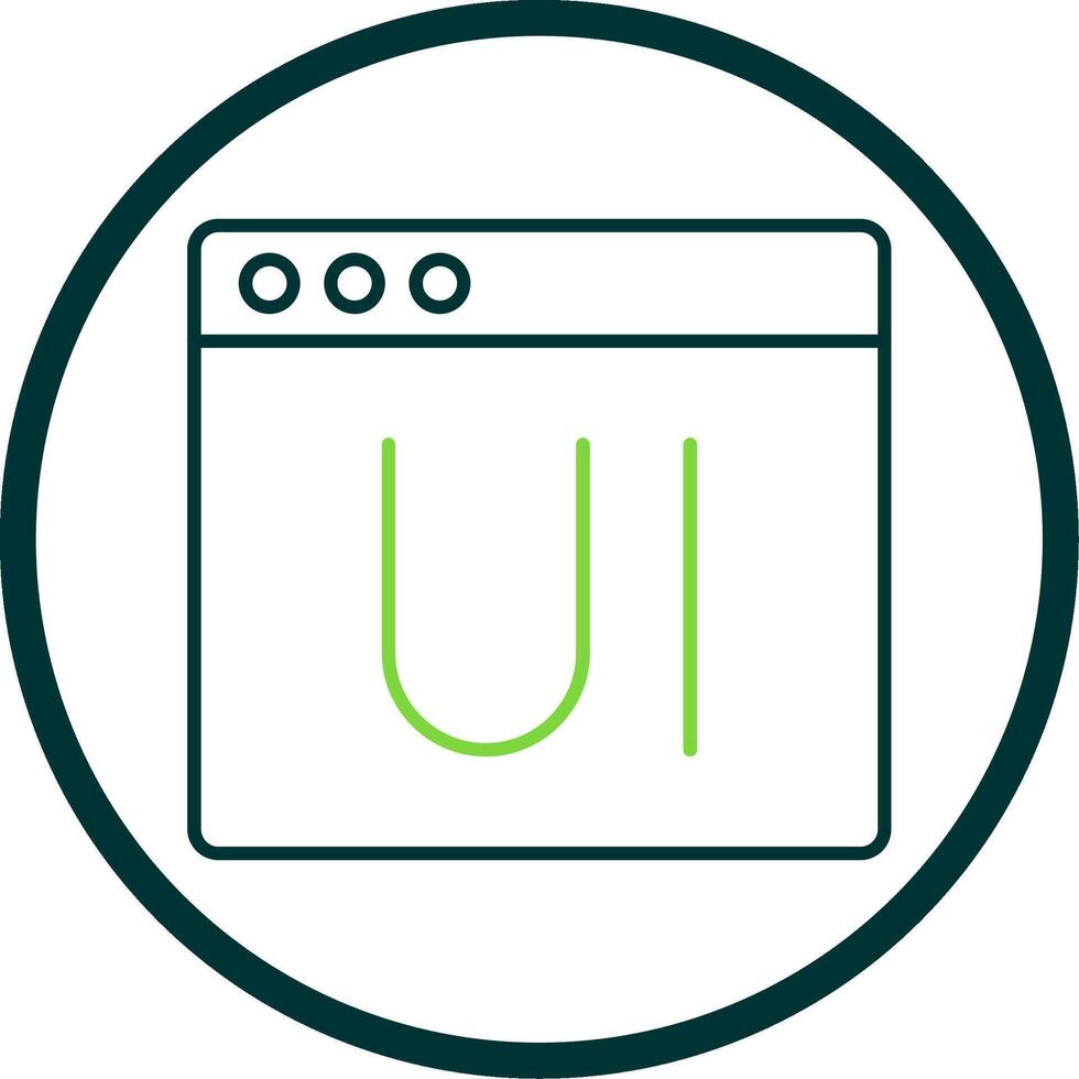Ui Line Circle Icon vector