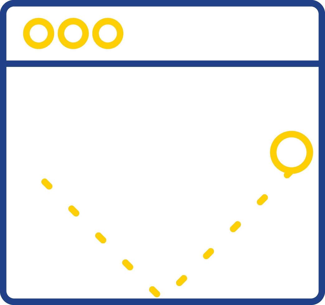 Bounce Rate Line Two Color Icon vector