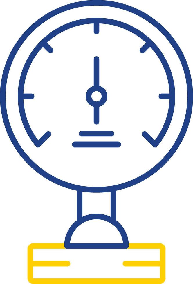 Pressure Meter Line Two Color Icon vector