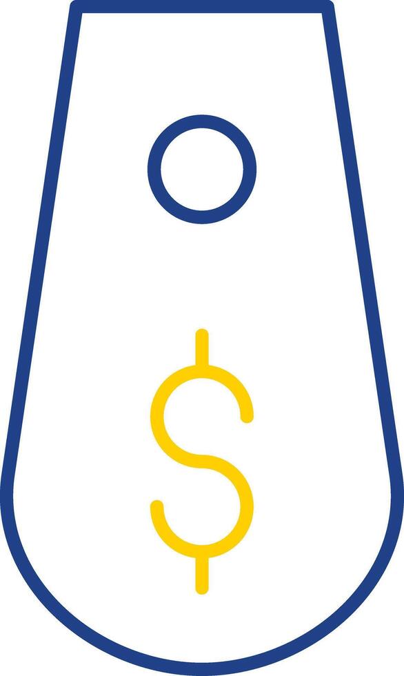 Tag Line Two Color Icon vector