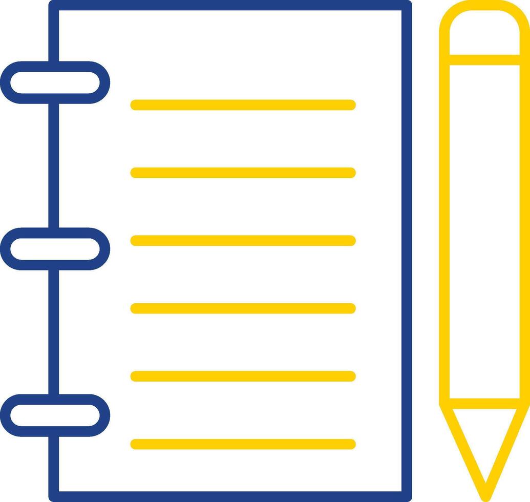Notebook Line Two Color Icon vector