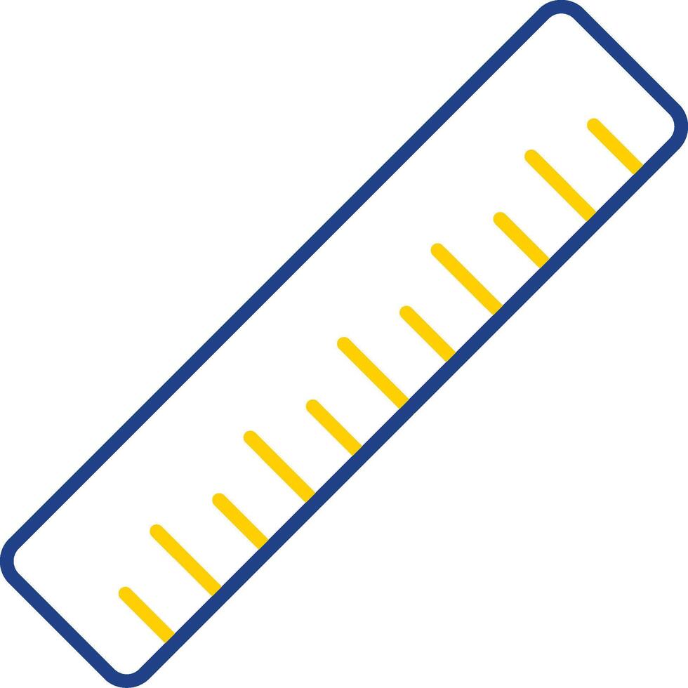 Ruler Line Two Color Icon vector