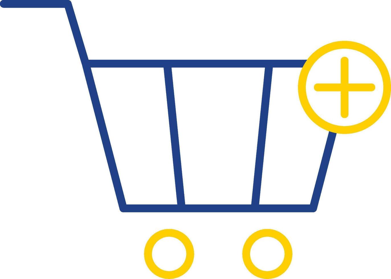 Add To Cart Line Two Color Icon vector