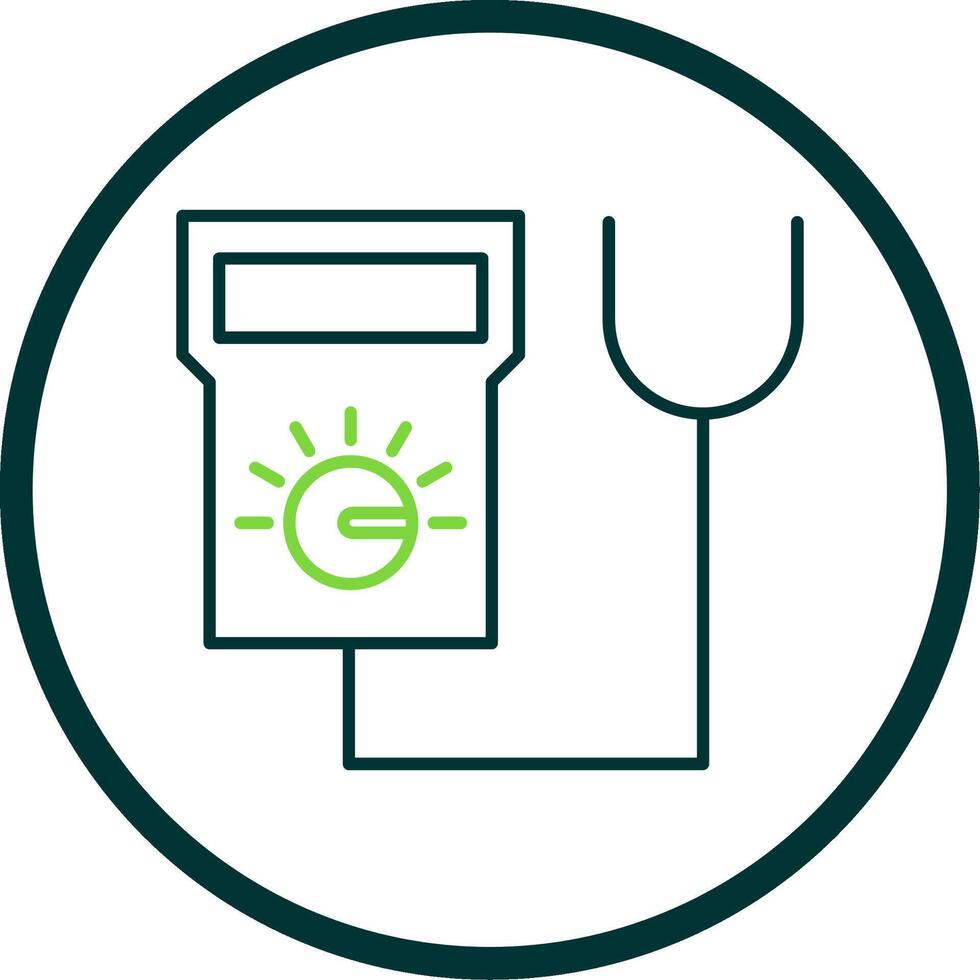 Tester Line Circle Icon vector