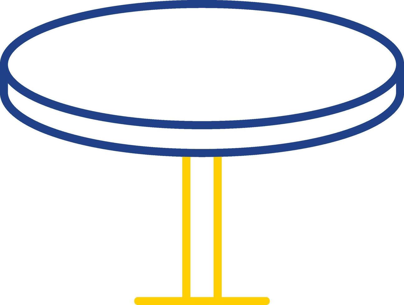 Round Table Line Two Color Icon vector