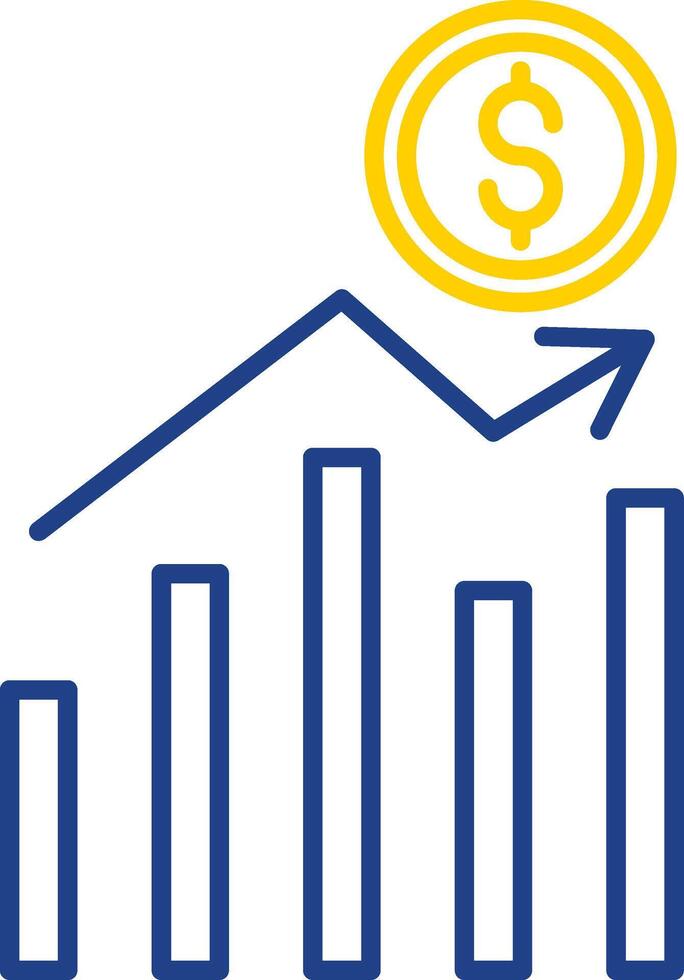 Stock Market Line Two Color Icon vector