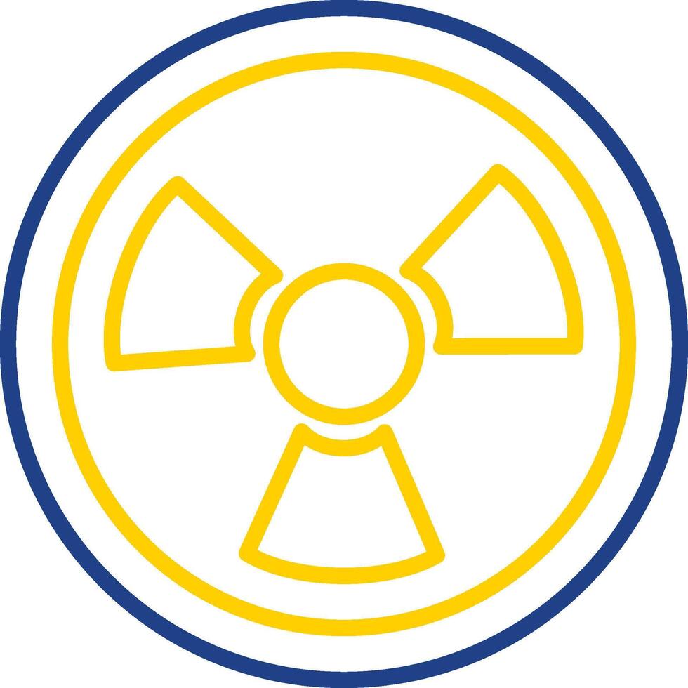 Nuclear Line Two Color Icon vector