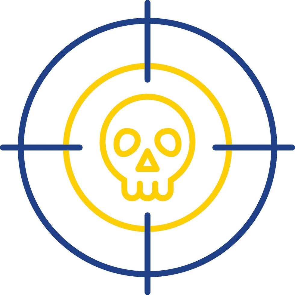 Targeted Line Two Color Icon vector