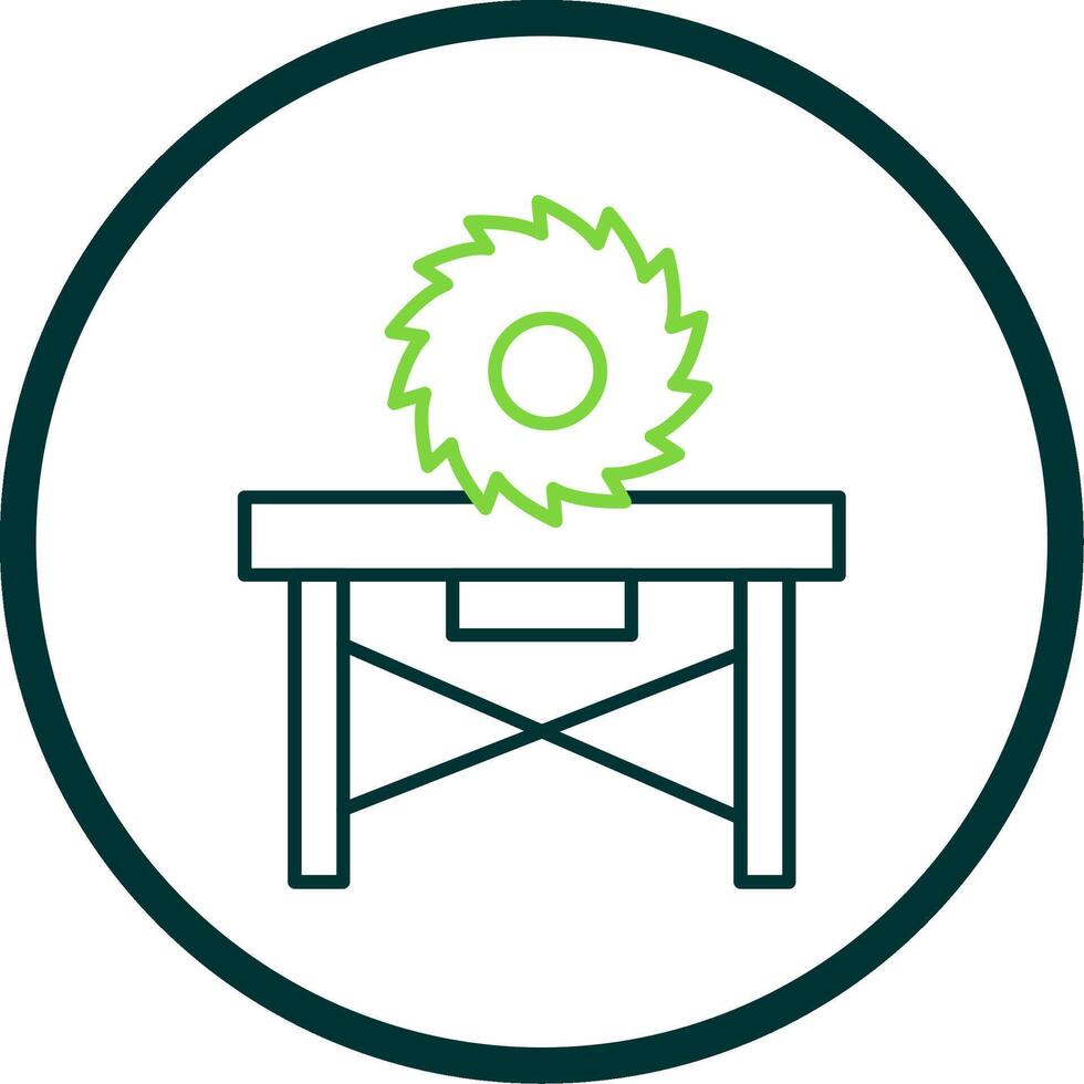 Circular Saw Line Circle Icon vector