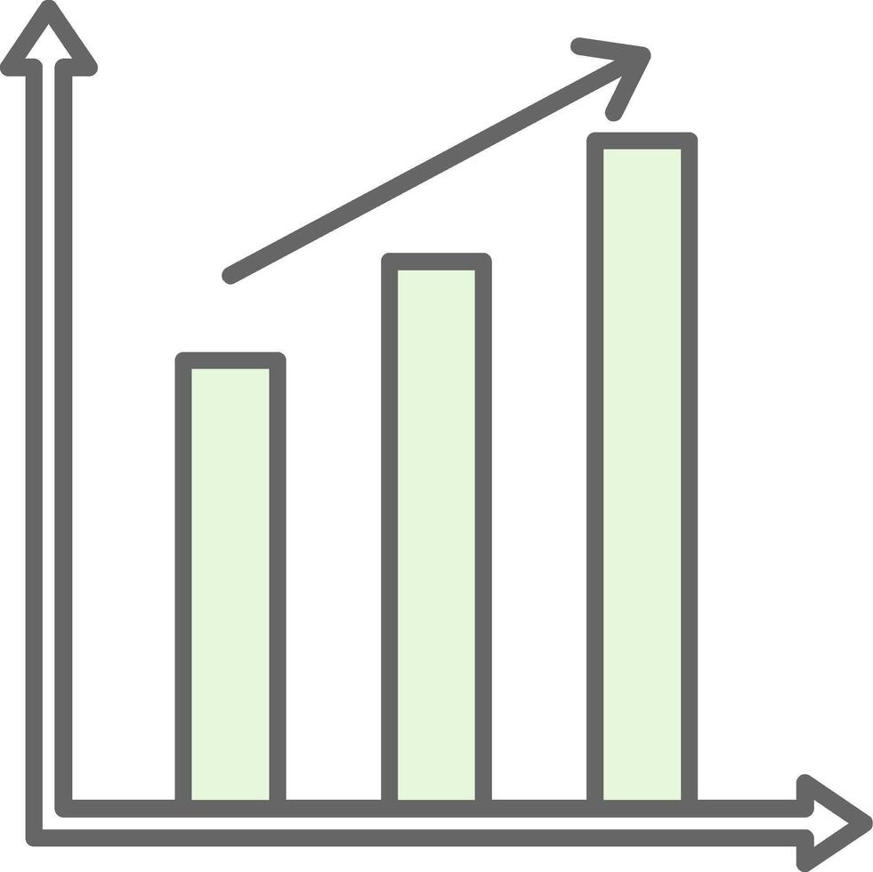 Bar Chart Fillay Icon vector