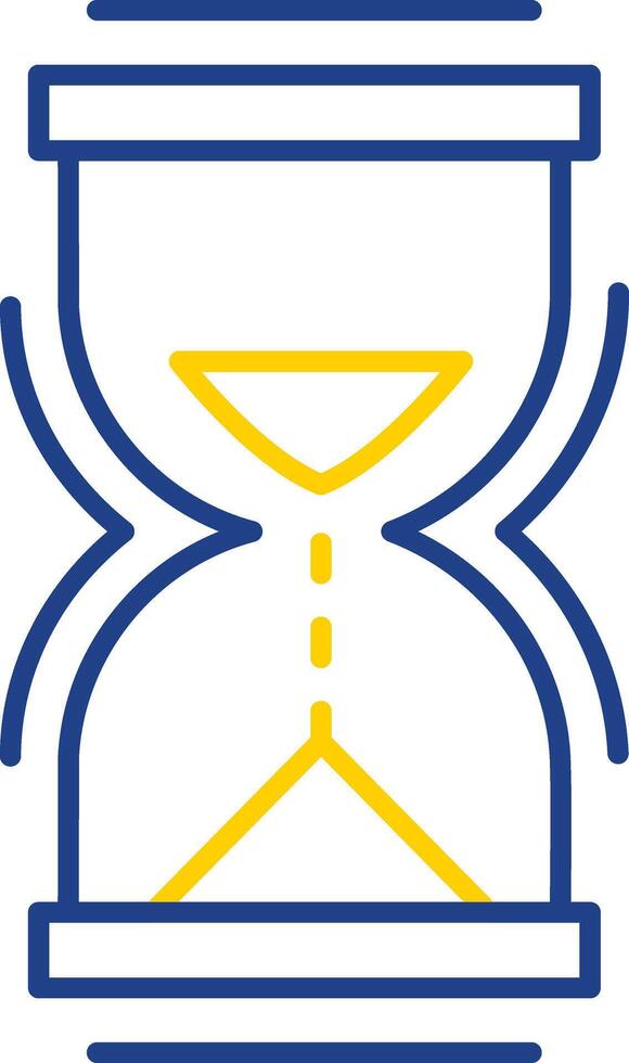 Hour Glass Line Two Color Icon vector