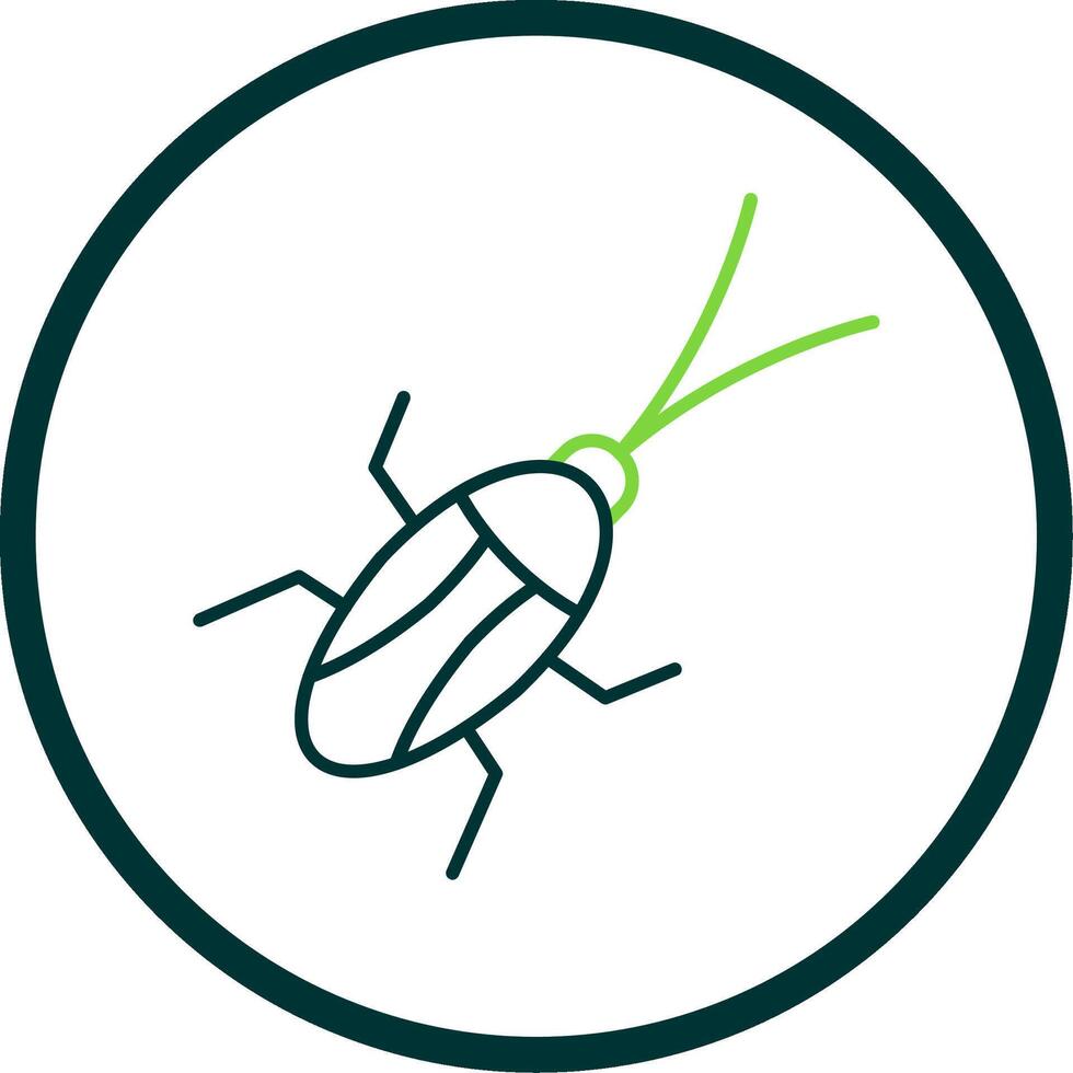 Cockroach Line Circle Icon vector