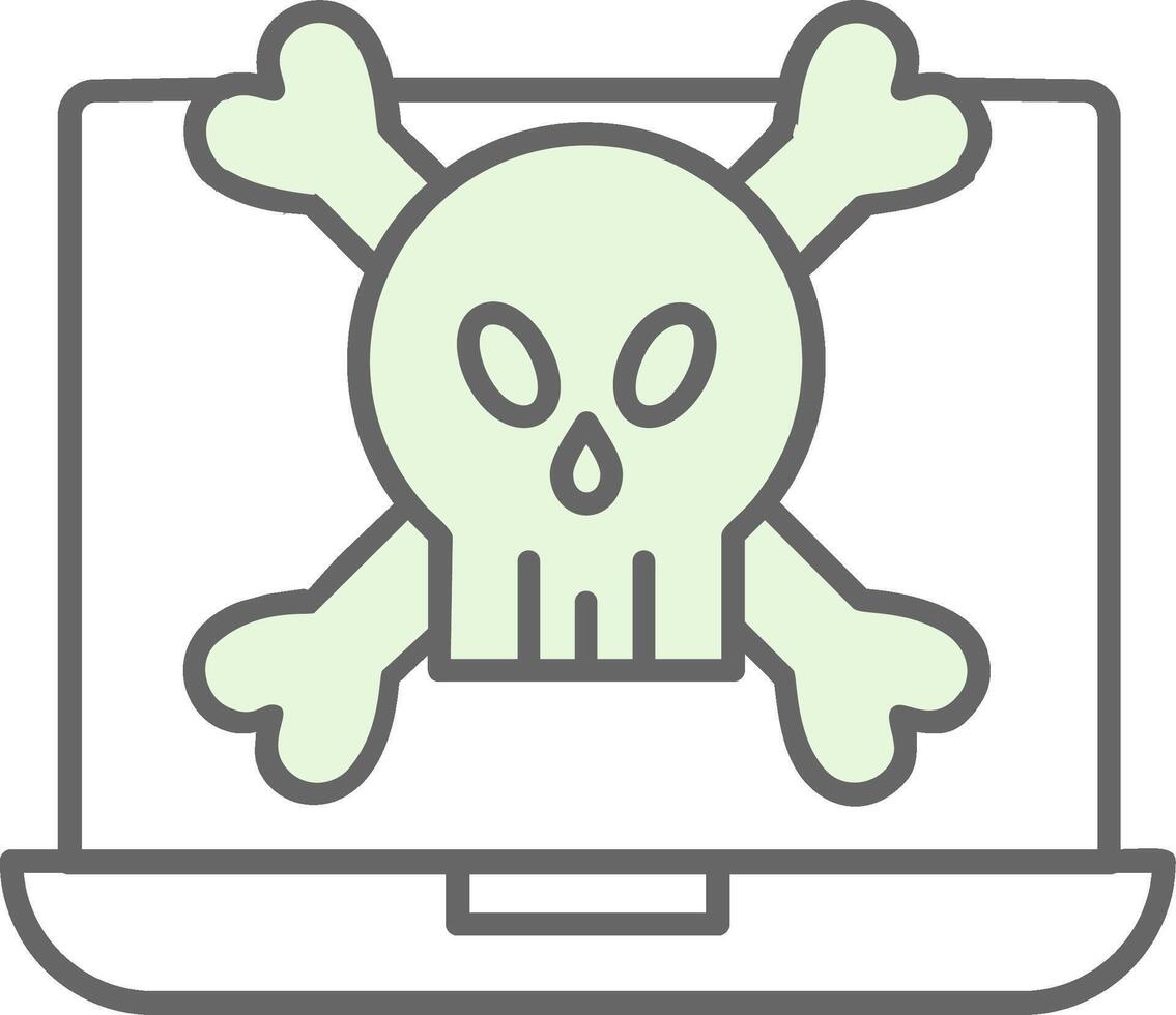 malware relleno icono vector