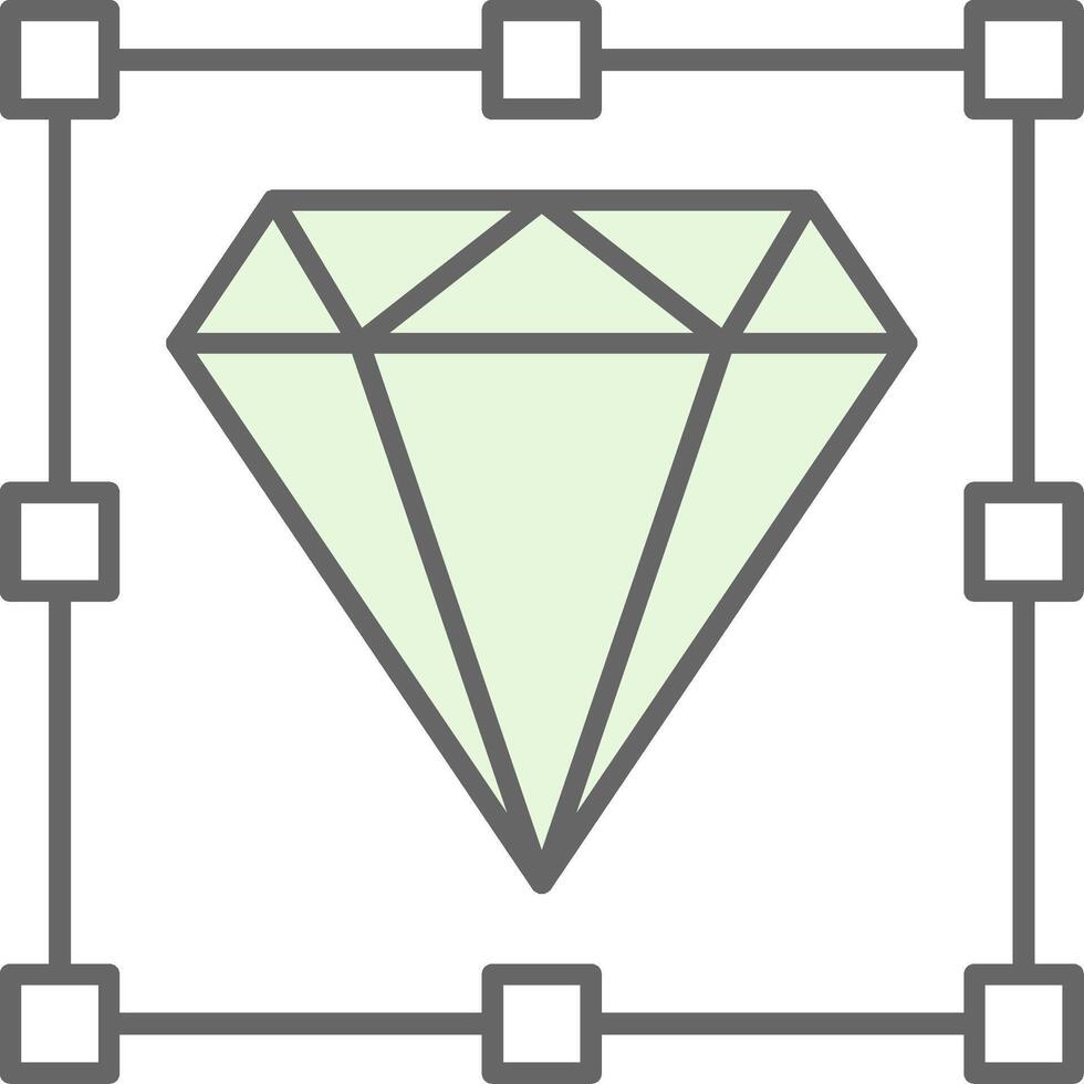 Diamond Fillay Icon vector