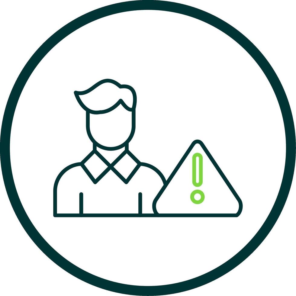 Risk Line Circle Icon vector