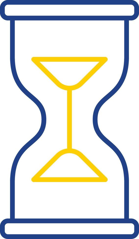 Hourglass Line Two Color Icon vector