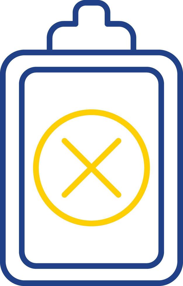 Wrong Line Two Color Icon vector