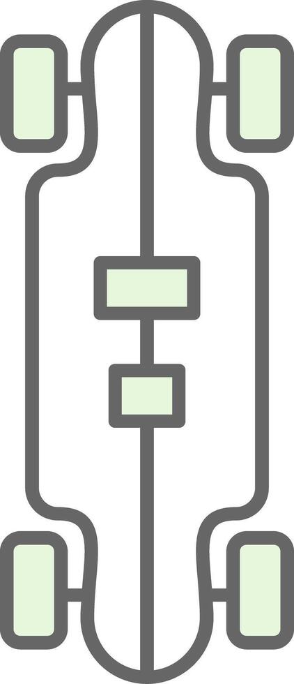 Longboard Fillay Icon vector