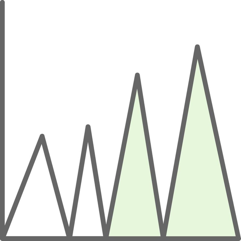 Graph Fillay Icon vector