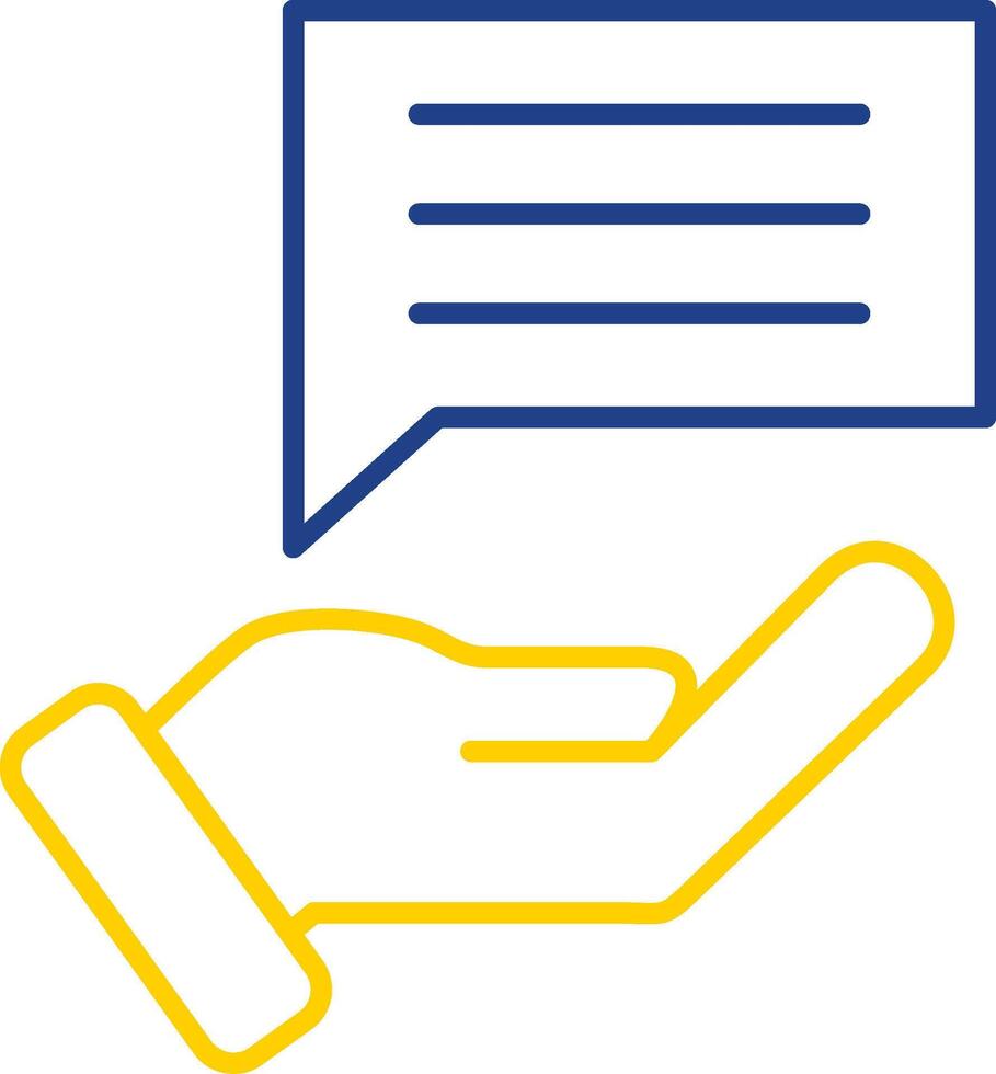 Feedback Line Two Color Icon vector