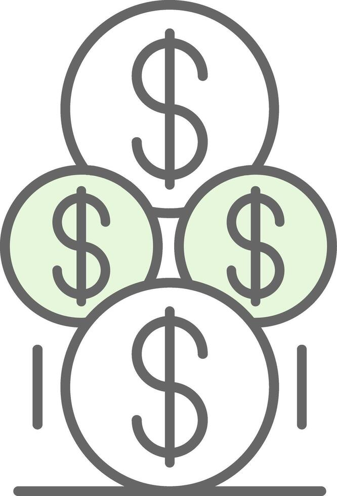 Coins Fillay Icon vector