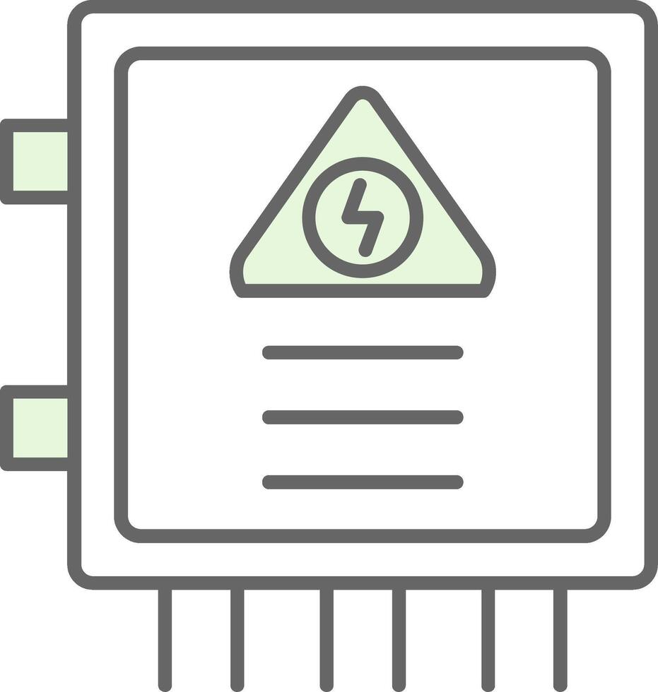 Fuse Box Fillay Icon vector