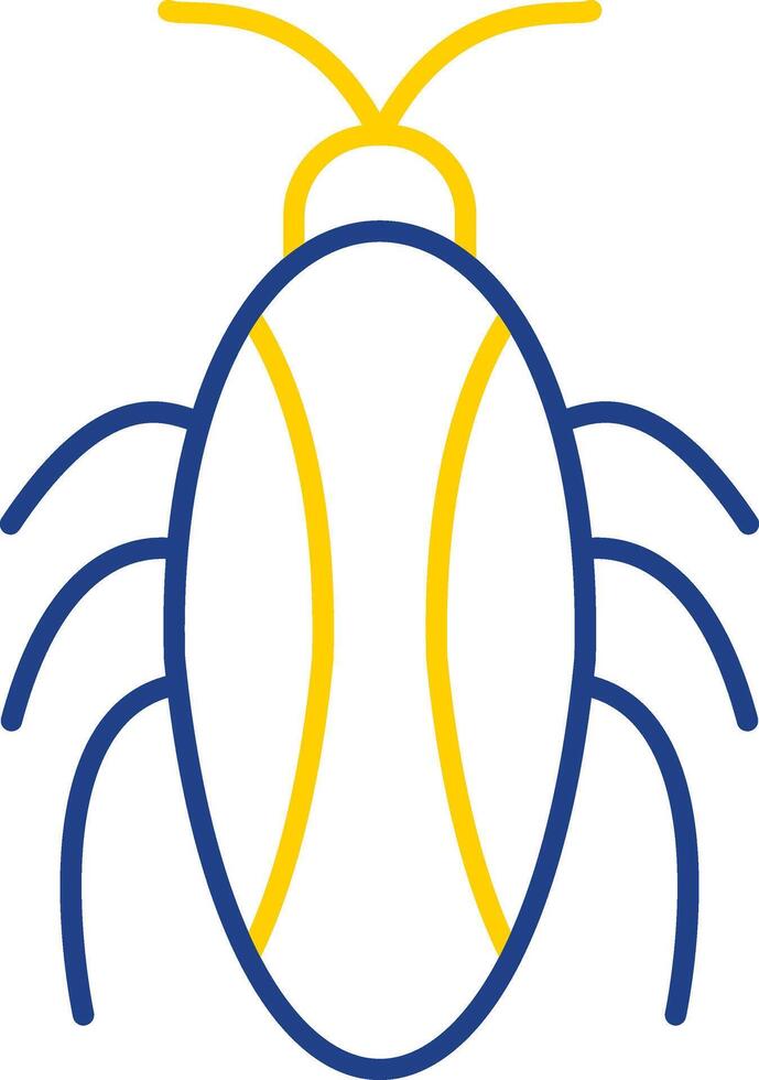 Cockroach Line Two Color Icon vector
