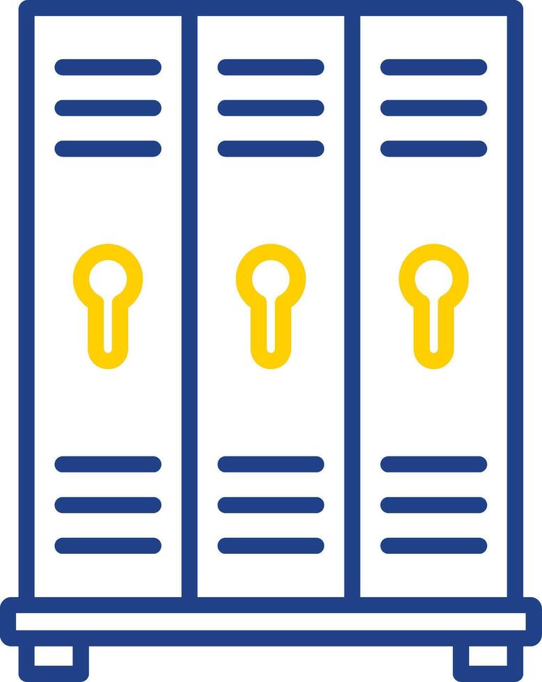 Lockers Line Two Color Icon vector